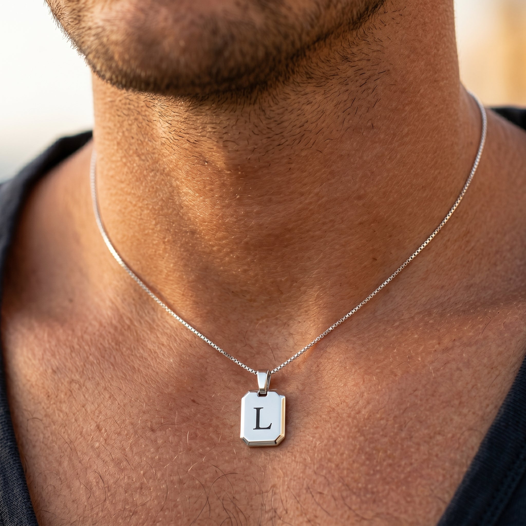Initial Necklace "Tag"
