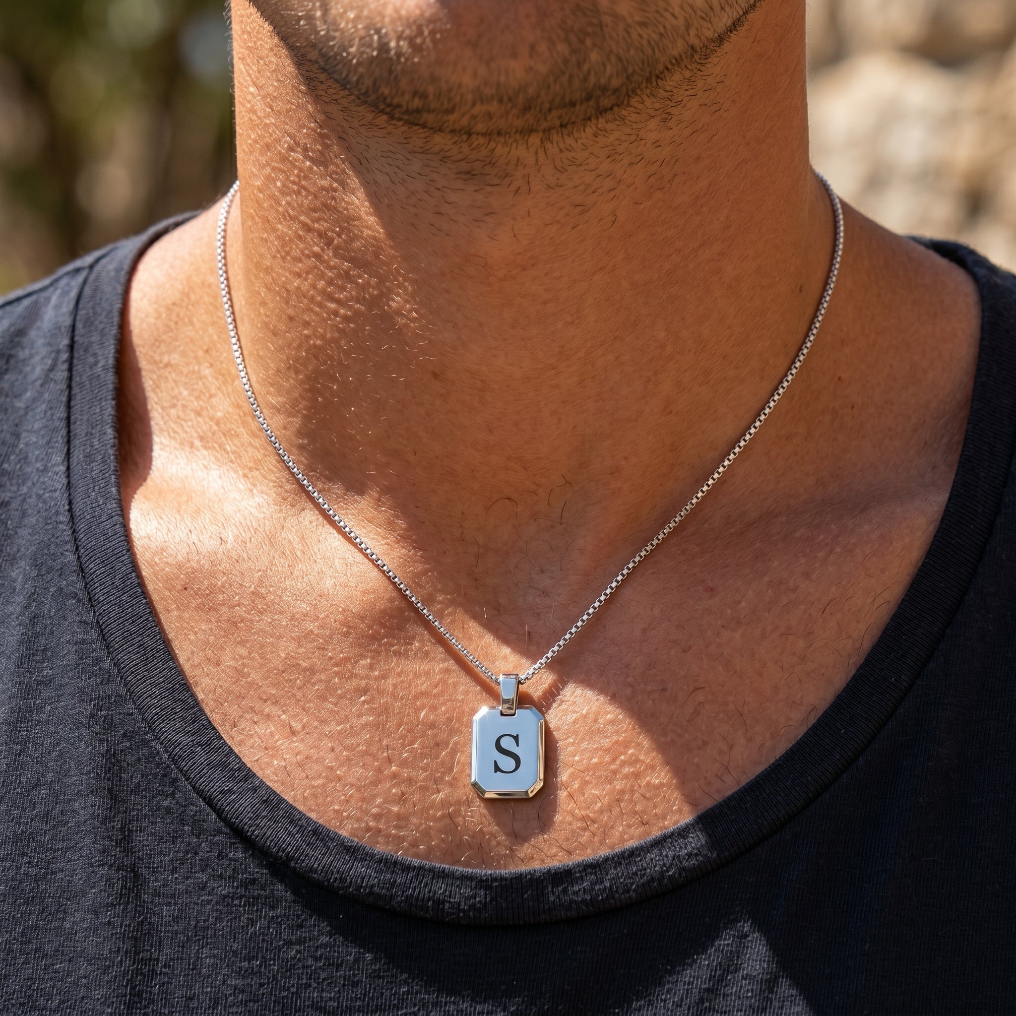 Initial Necklace "Tag"